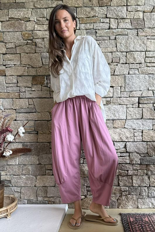 Jo Jo Quirky Classic Barrel Pant Indian Pink